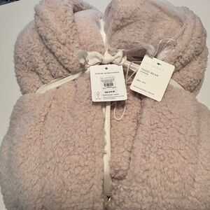 Pottery Barn Teddy Bear Robe in Soft Pink